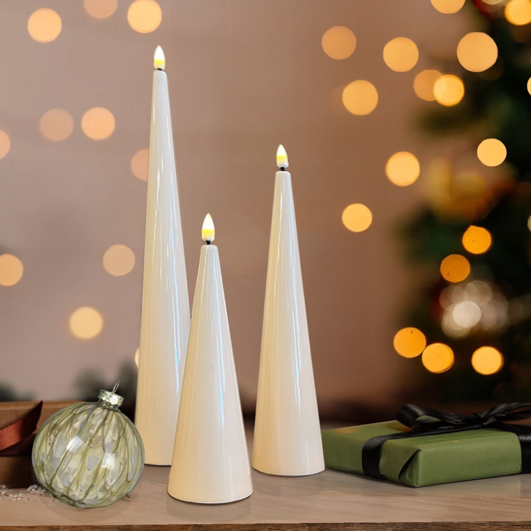 Cream Cone LED Candles