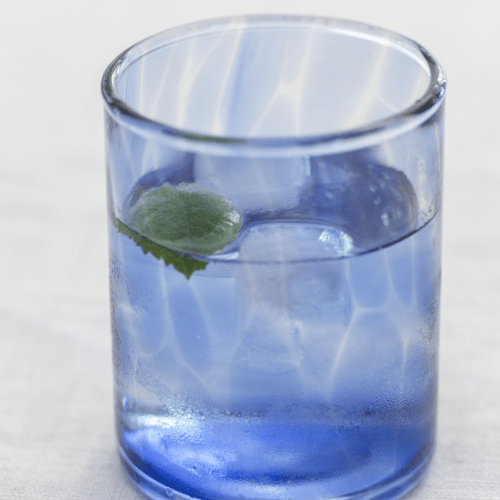 Drinking Glass - Leopard Blue