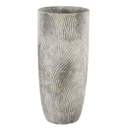 Linc Grey Waves Cement Vase - Medium