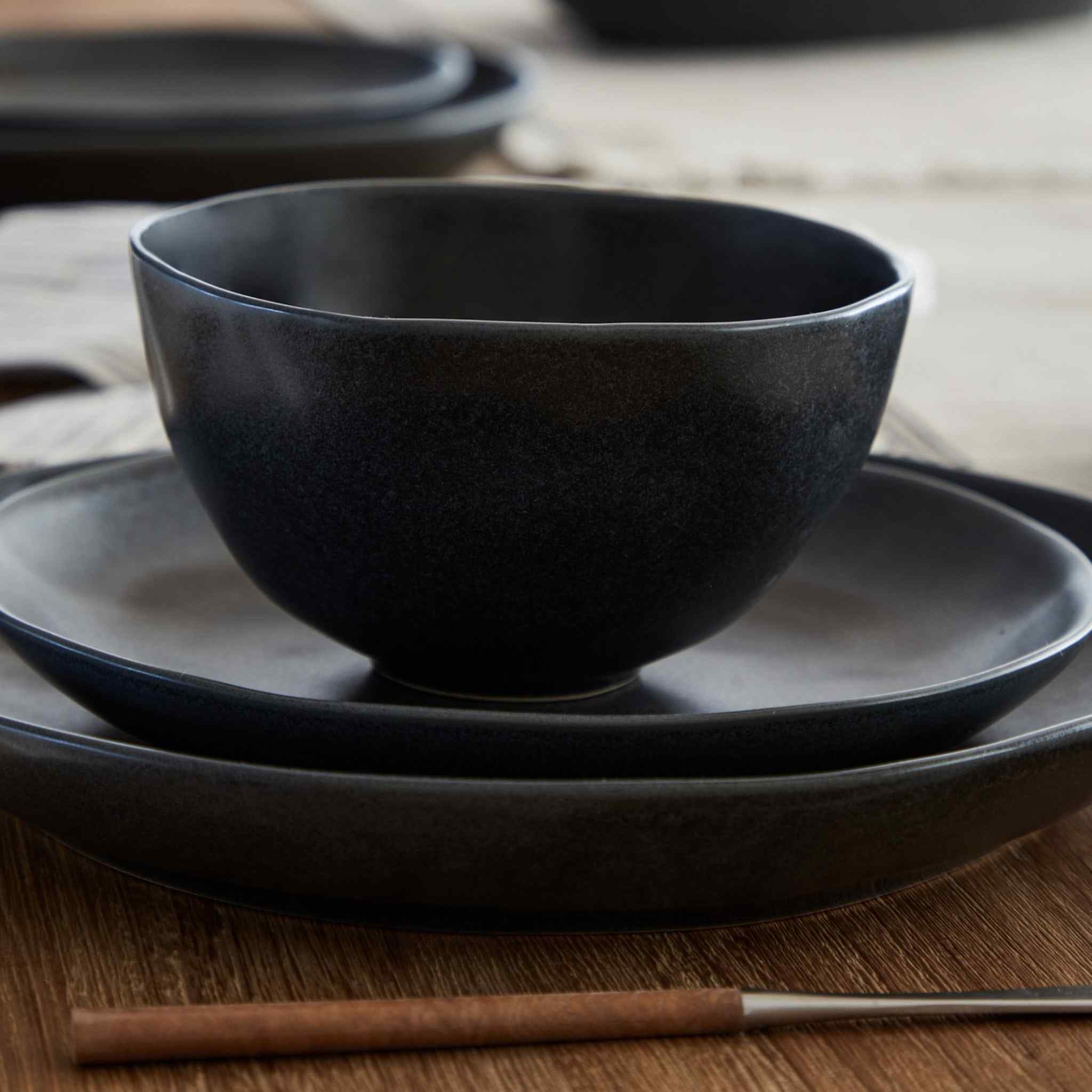 Livia Collection - Matt Black Cereal Bowl