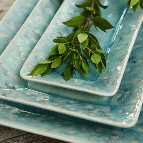 Madeira Blue Rectangular Tray