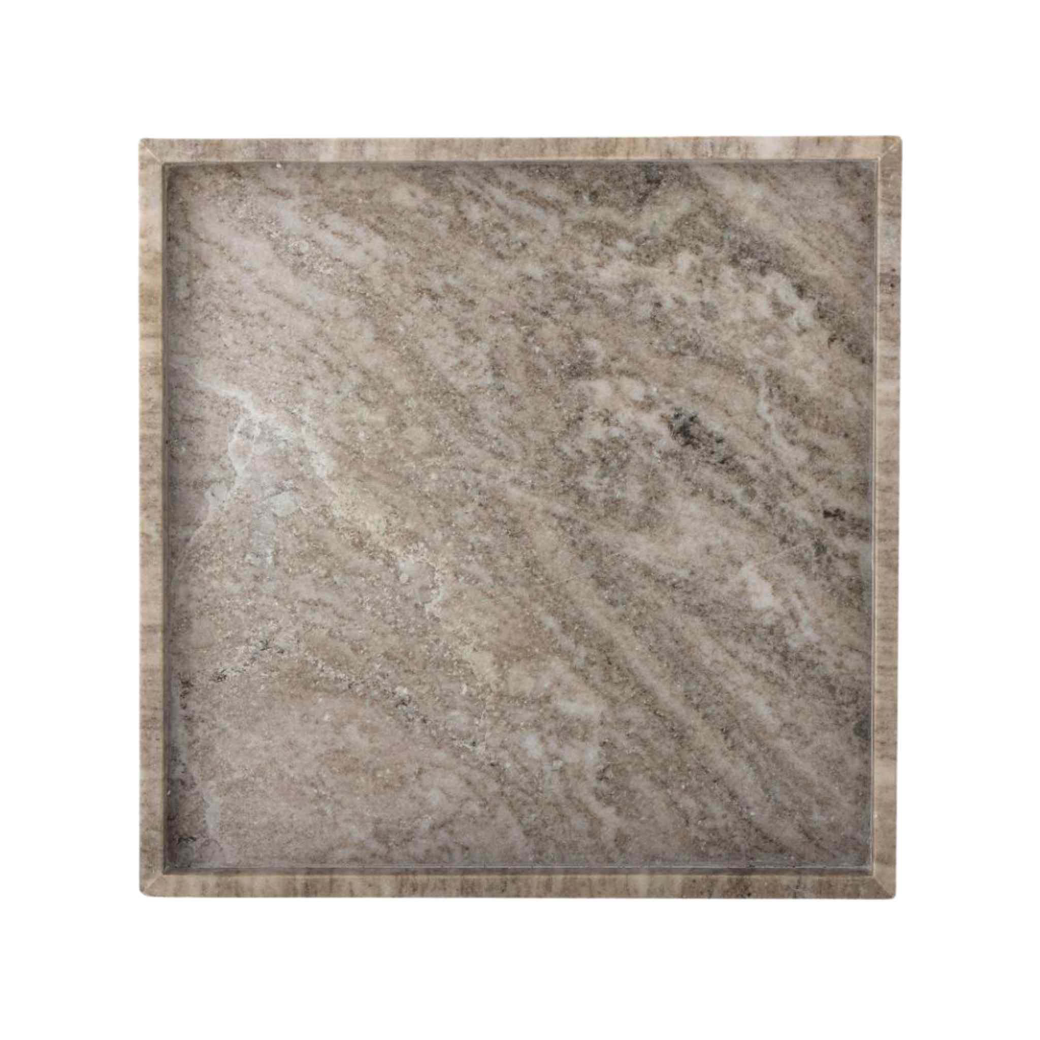 Majsa Marble Brown Tray - Square