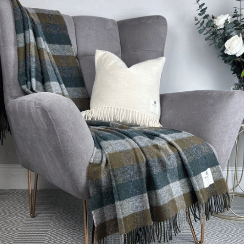 McNutt Forest Block Pure Wool Throw