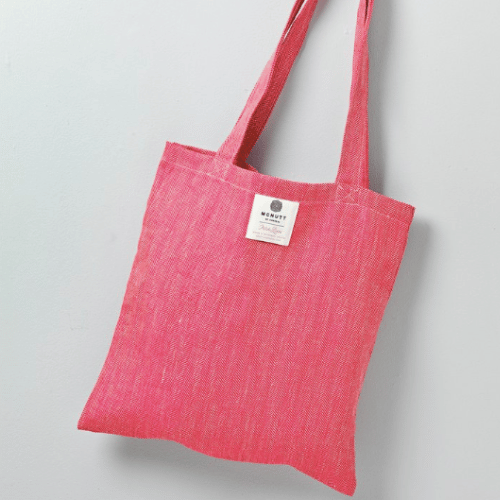 McNutt Fuschia Linen Shopping Bag