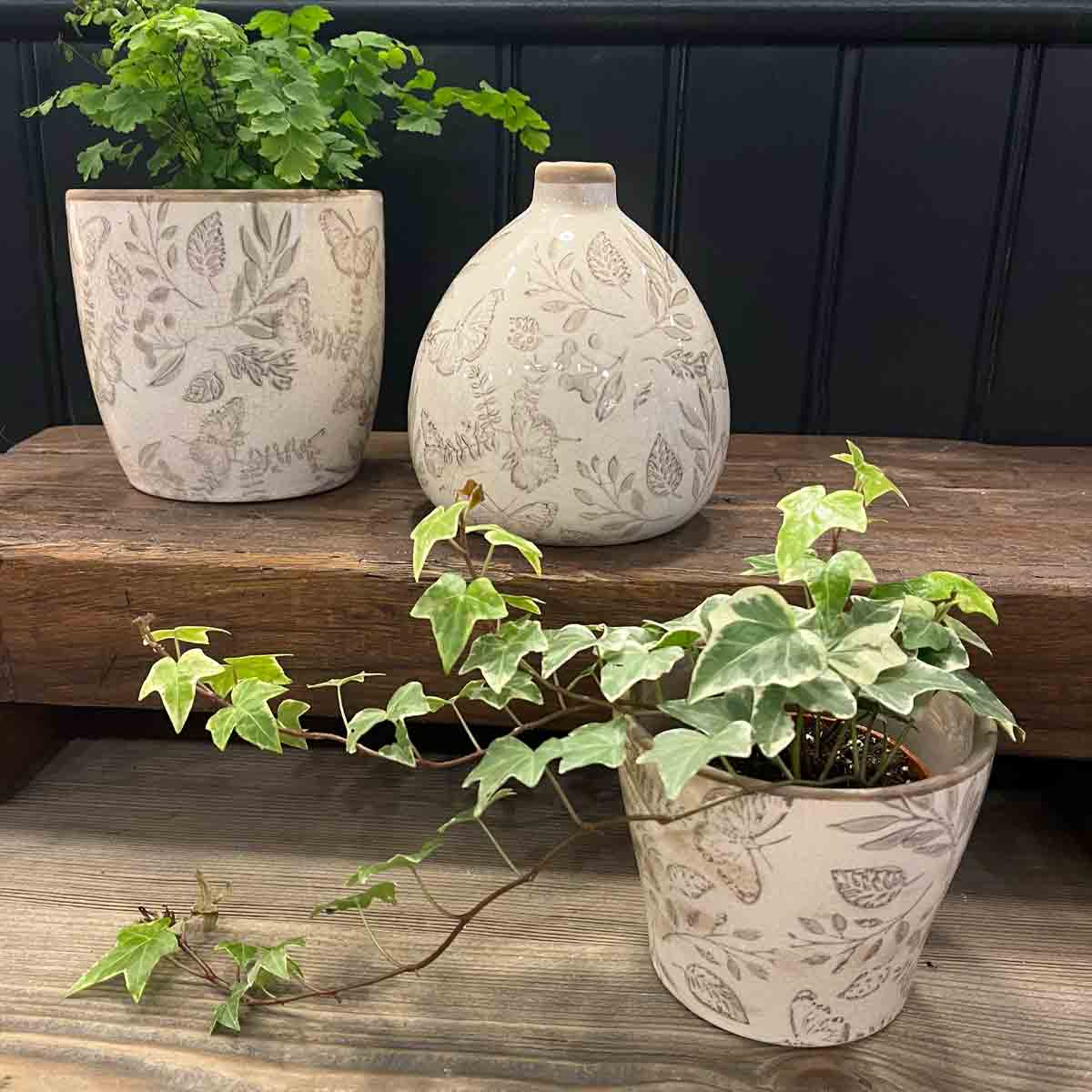 Melinda Stoneware Vase in Taupe