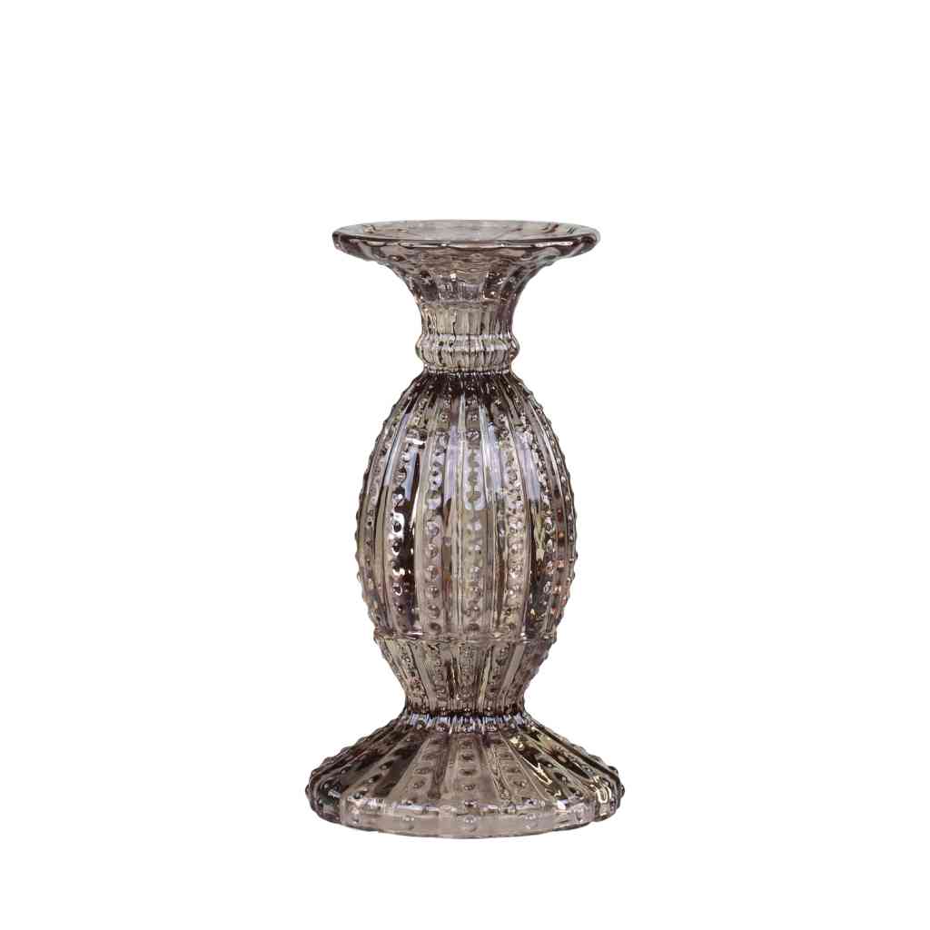 Mocca Pearl Edge Candlestick - Tall