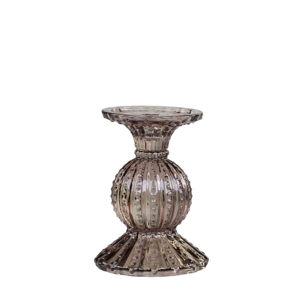 Mocca Pearl Edge Candlestick - Short