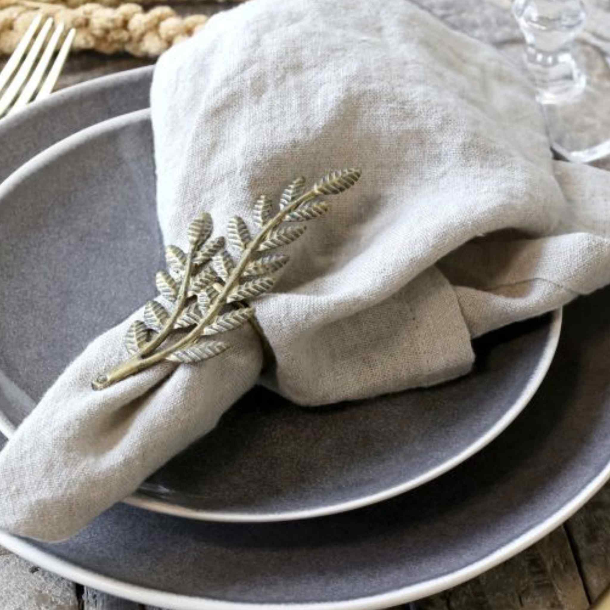 Napkin Ring with Leaves