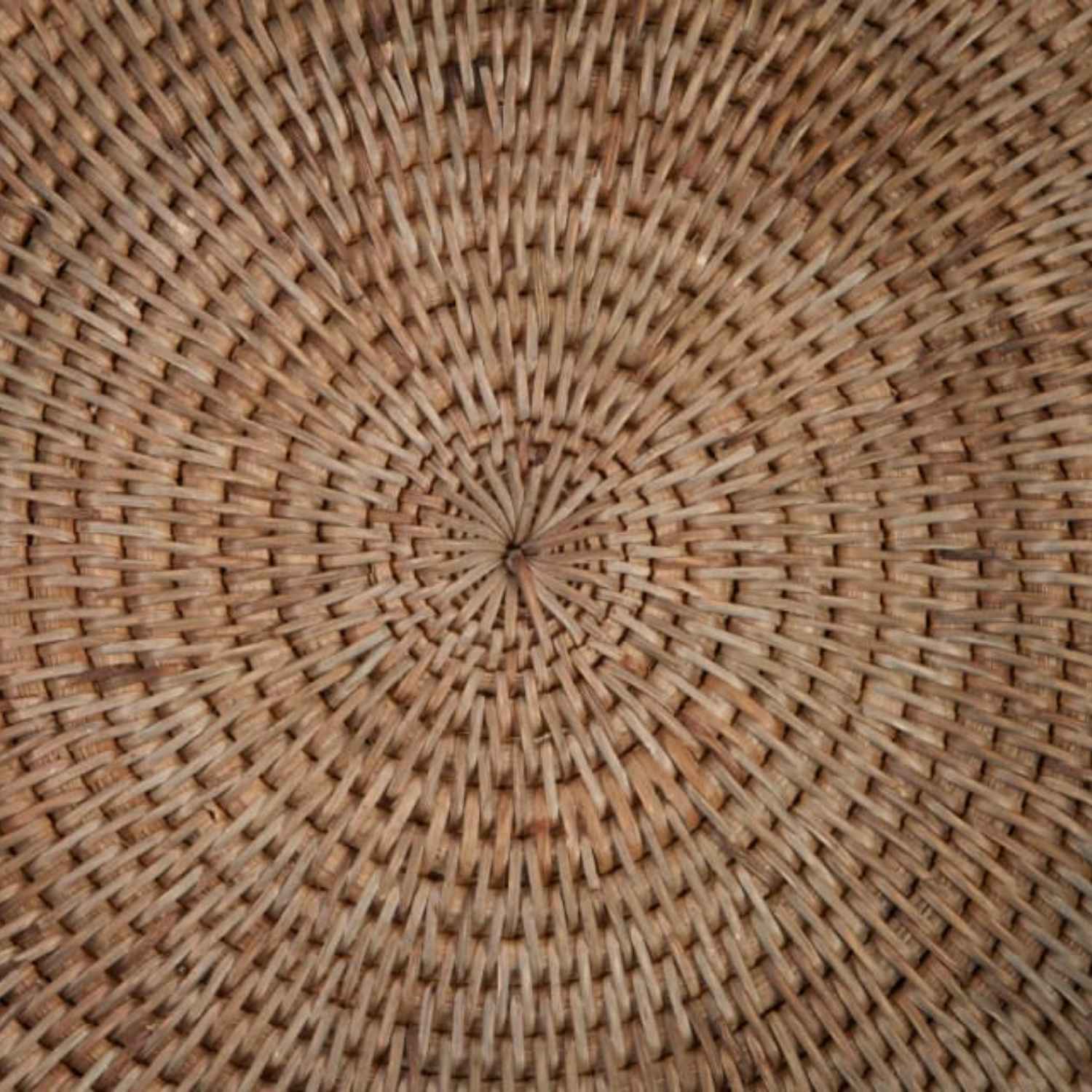 Norah Round Rattan Tray - Close up