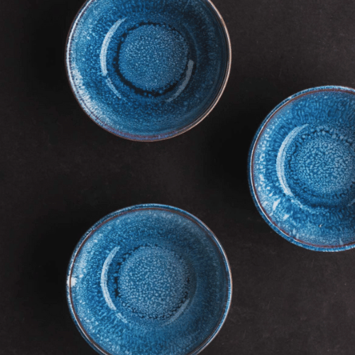 Ocean blue dipping bowls