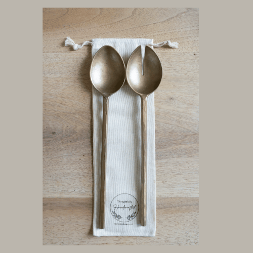 pair of Salad Servers - Forged