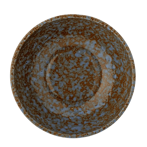 Paula Stoneware Bowl in Brown and Blue Speckled