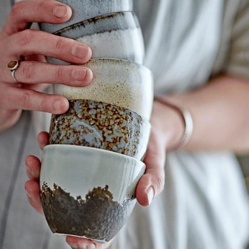 Paula Stoneware Cups - Stack