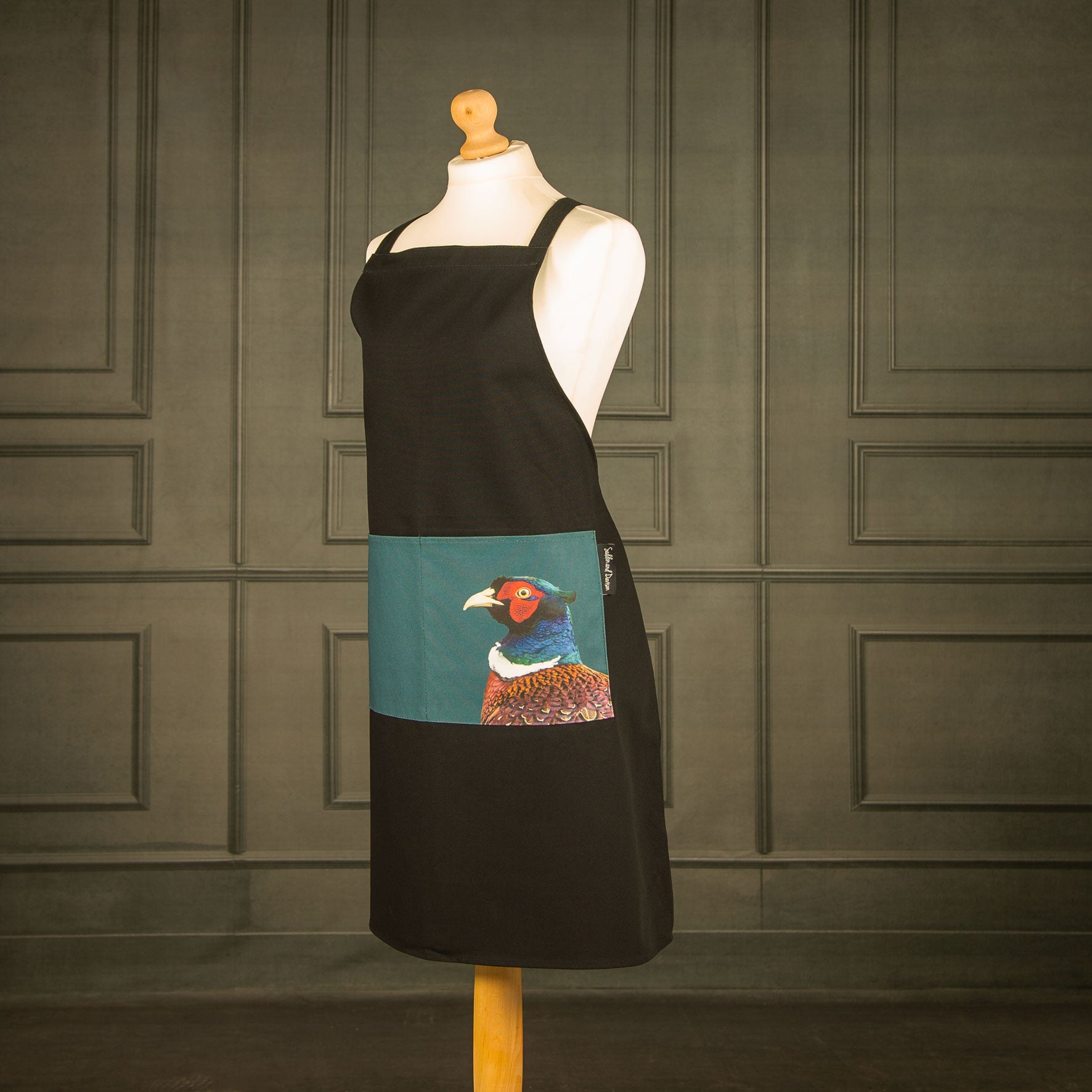 Pheasant Apron - Teal Green