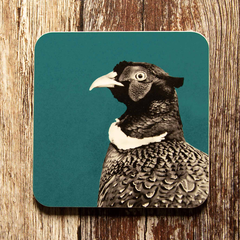 Pheasant Coaster - Teal