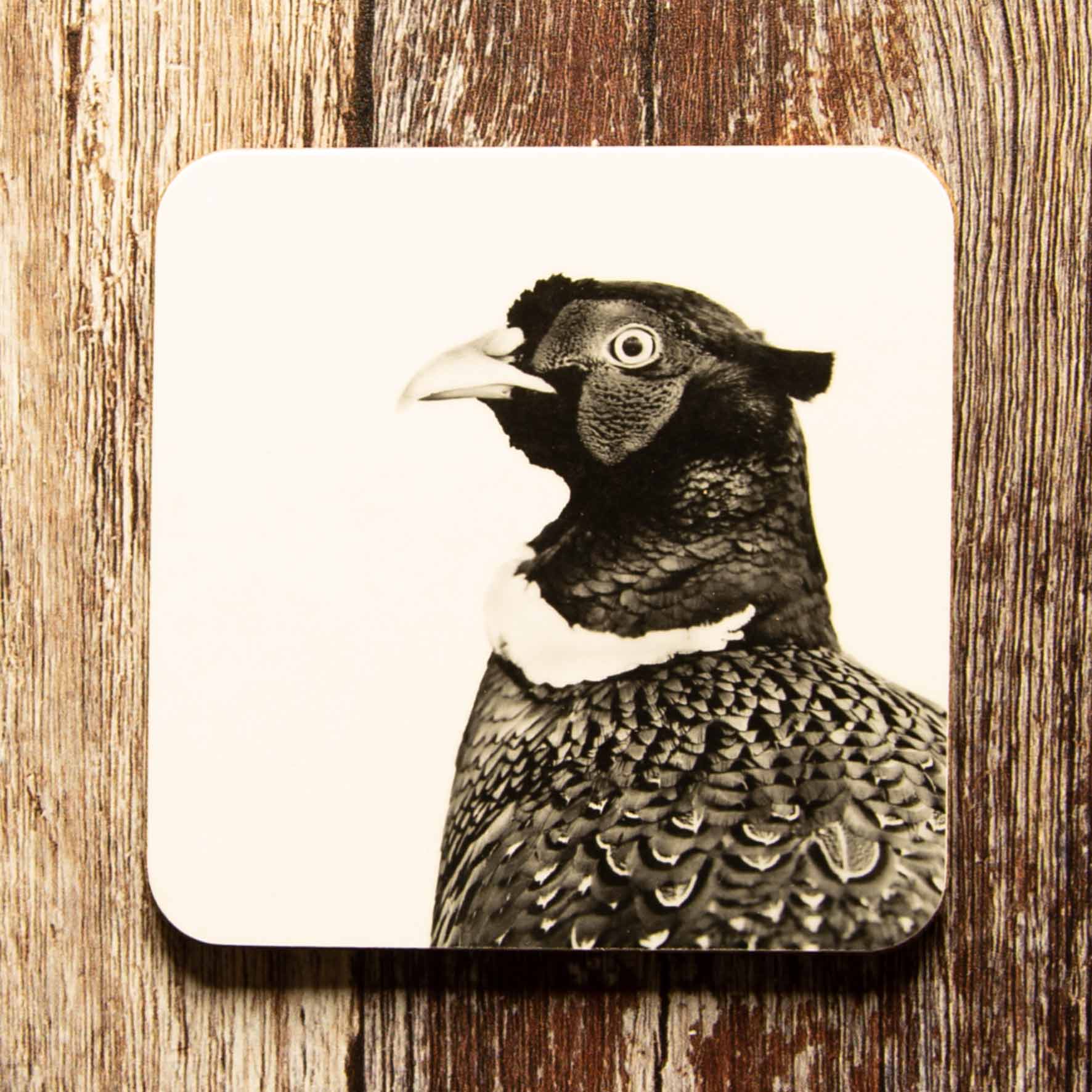 Pheasant Coaster - White