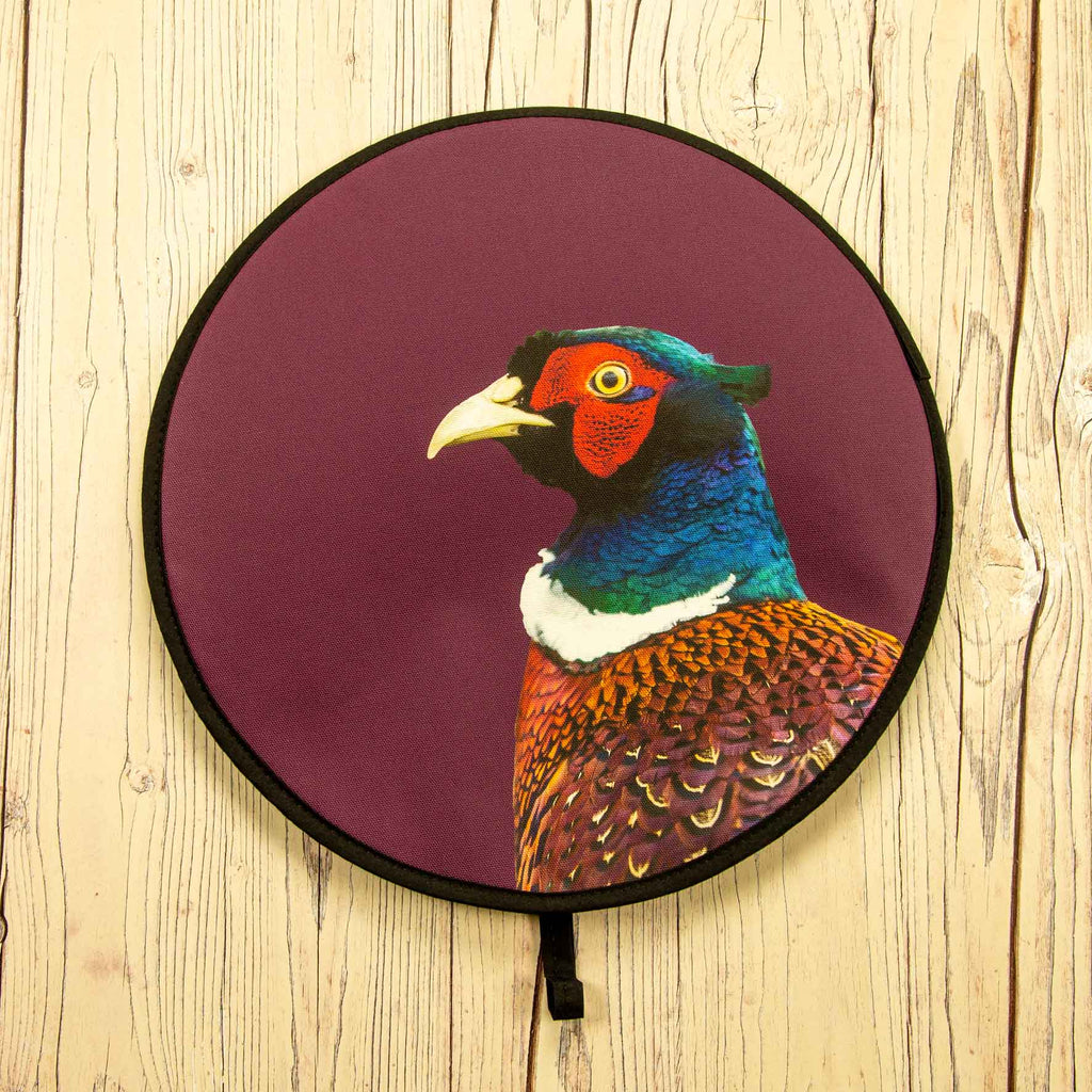 Pheasant Colour Chefs Pad for Aga Cooker - Mulberry