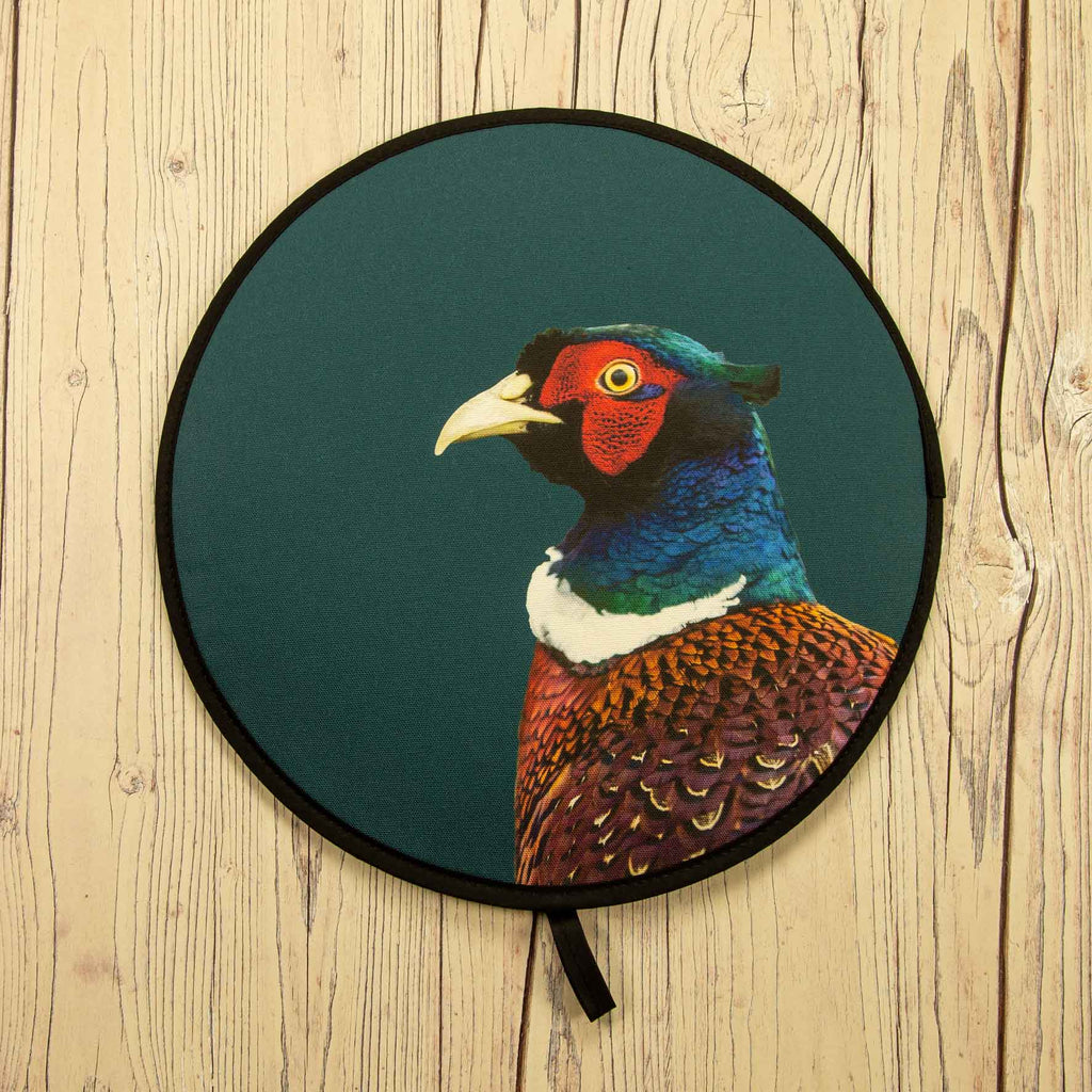 Pheasant Colour Chefs Pad for Aga Cooker - Teal Green