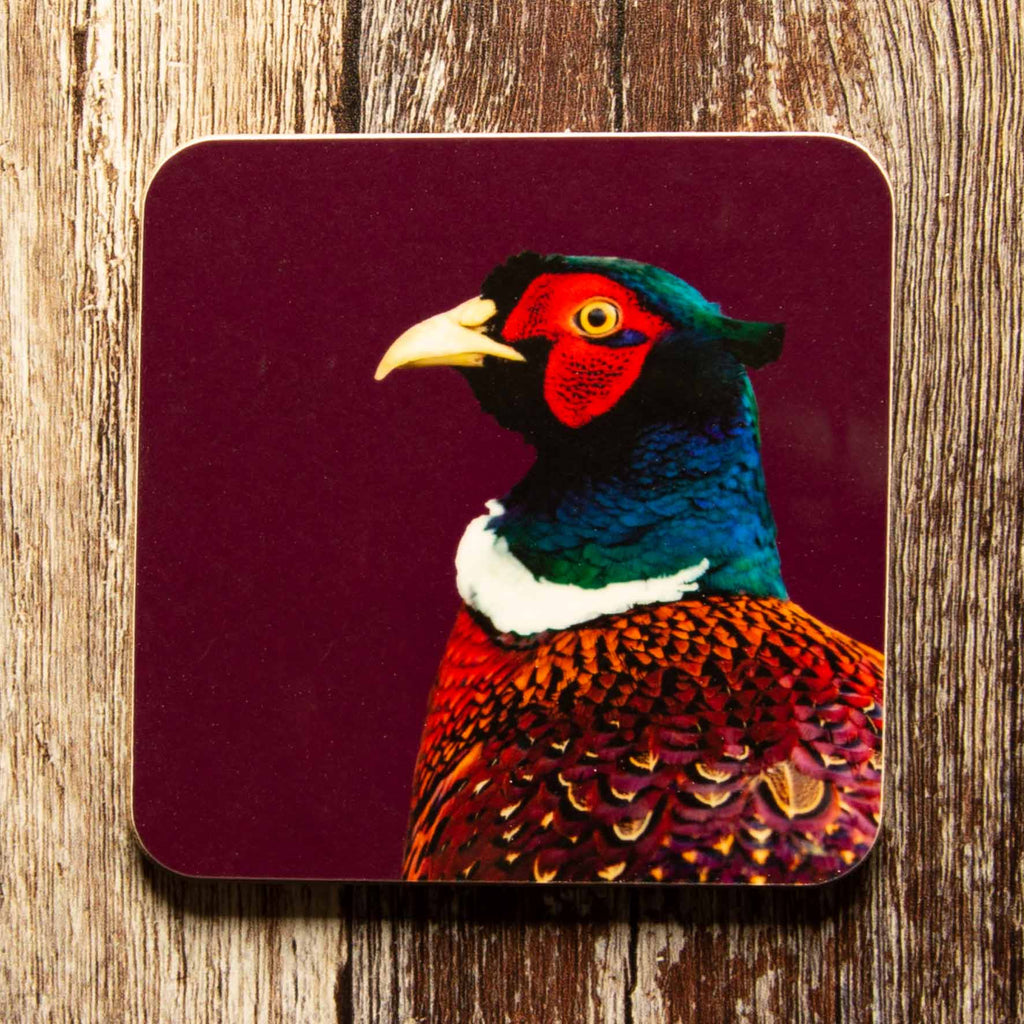 Pheasant Colour Coaster - Mulberry