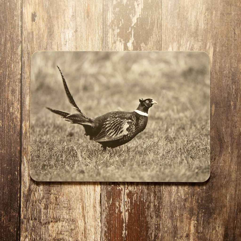 Pheasant Placemat - Black and White