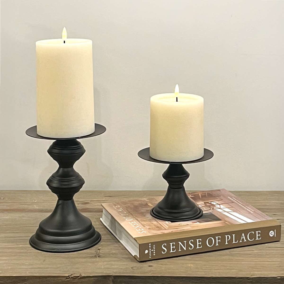 Pozzo Matt Black Candle Holder