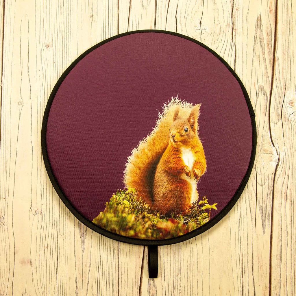 Red Squirrel Chefs Pad for Aga Cooker - Mulberry
