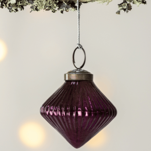 Ribbed Lantern Decoration Fuchsia