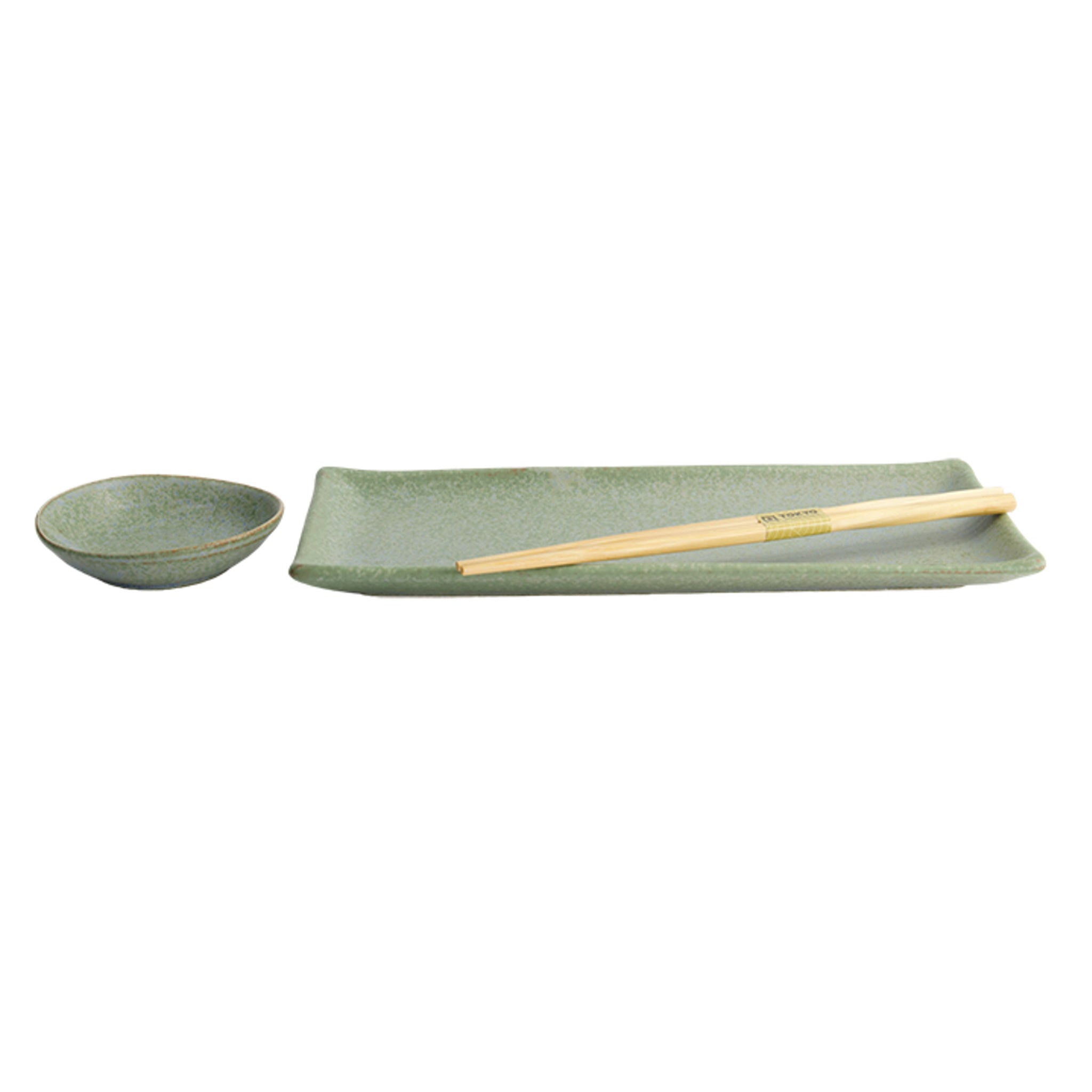 Sage Green Sushi Gift Set with Chopsticks