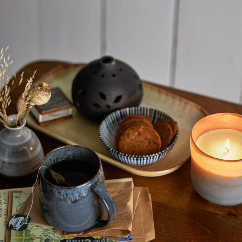 Santal Fig Scented Candle in Glass Jar