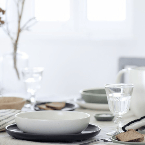 Seed Grey Dinner Plate by Casa Fina