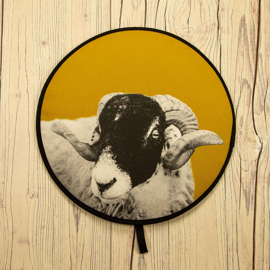 Sheep Chefs Pad for Aga Cooker - Ochre