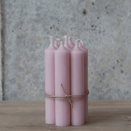 Short Dinner Candle - Powder Pink