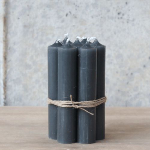 Short Dinner Candle - Coal