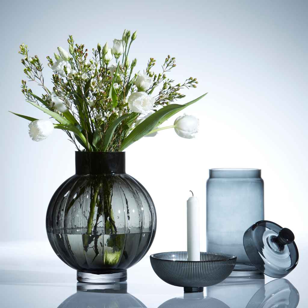 Short Rib Smoked Glass Vase