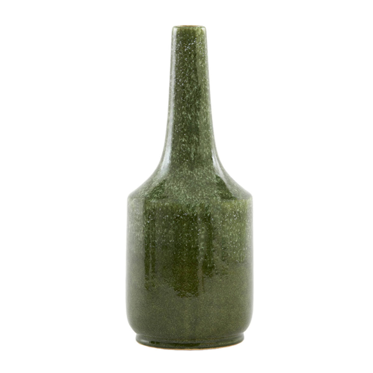 Tezu Two-Tone Glazed Ceramic Vase in Green Large