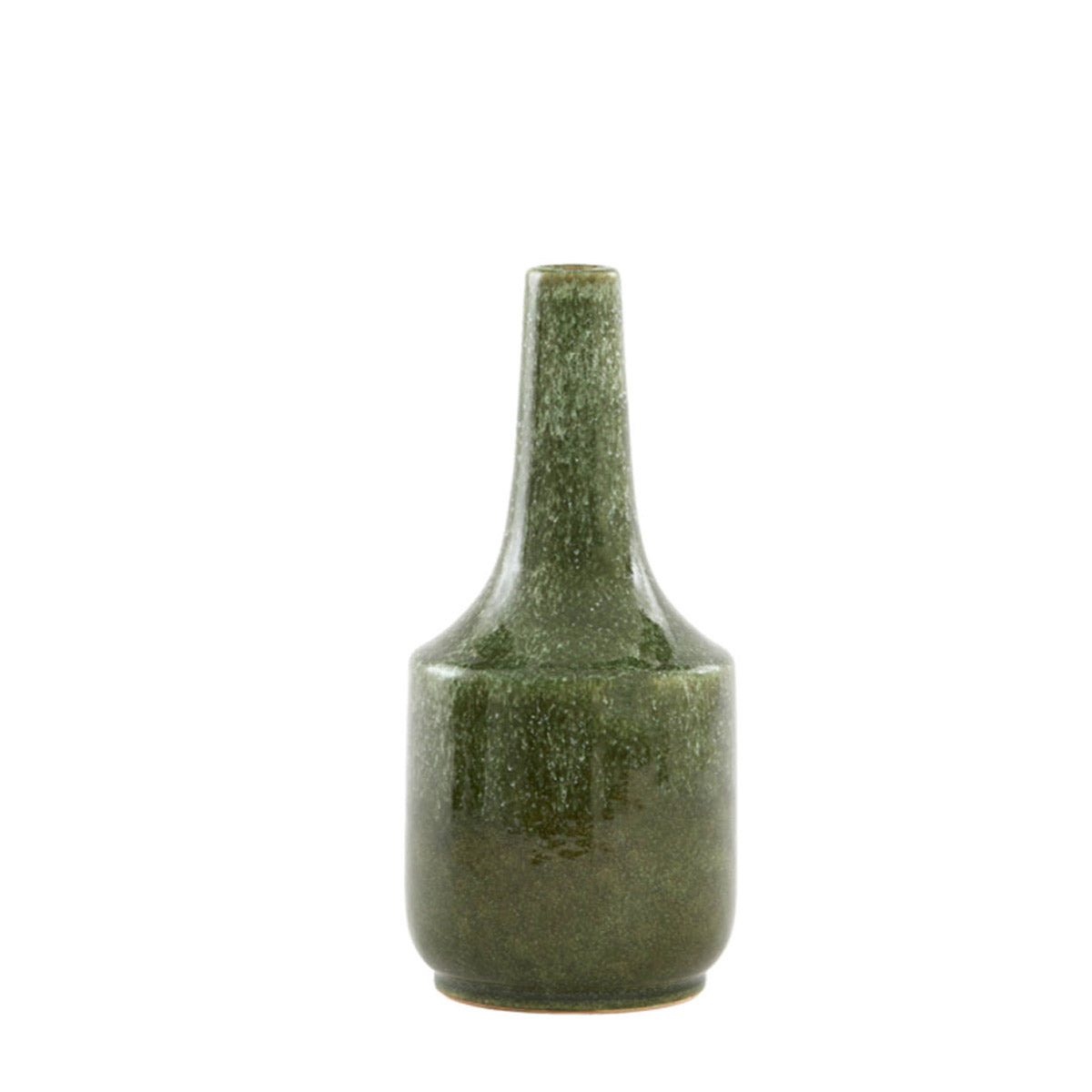 Tezu Two-Tone Glazed Ceramic Vase in Green Small