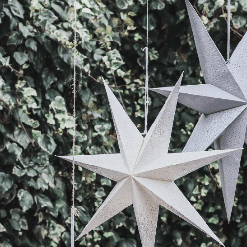 White and Silver Electric Paper Star