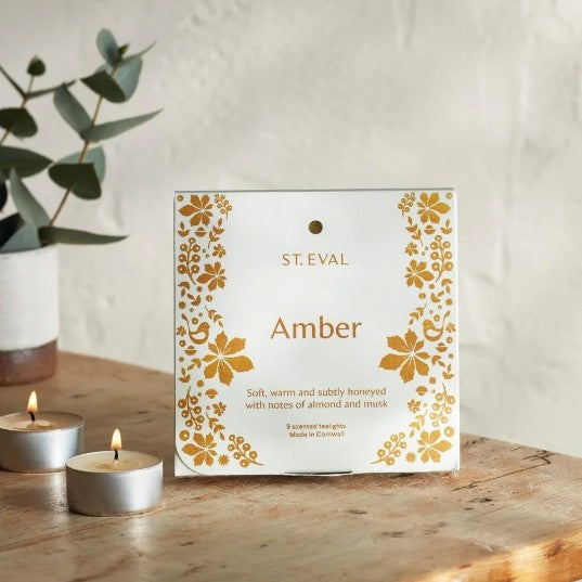 Amber scented tealights - St Eval
