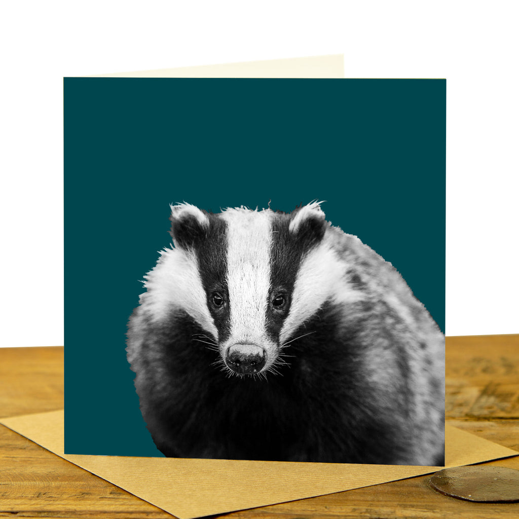 Badger Card - Teal