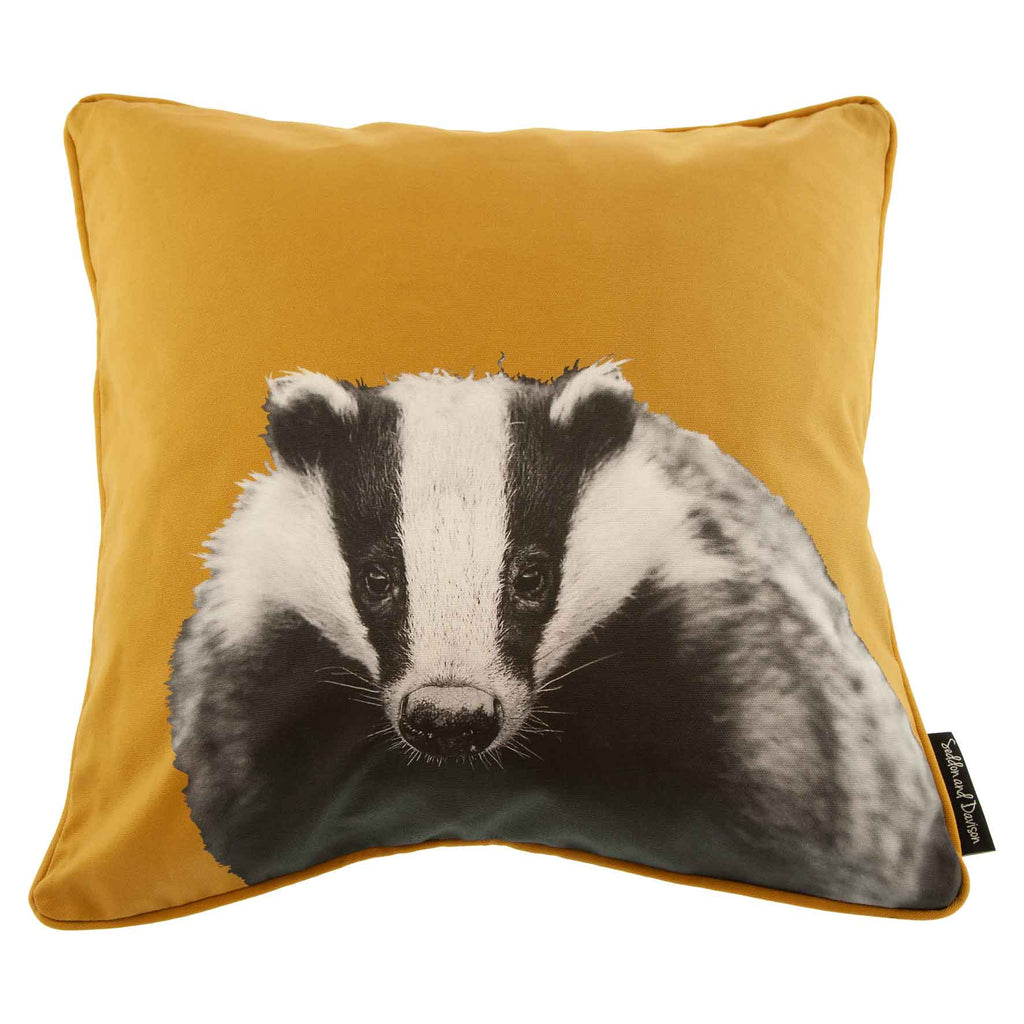 Badger Cushion - Ochre
