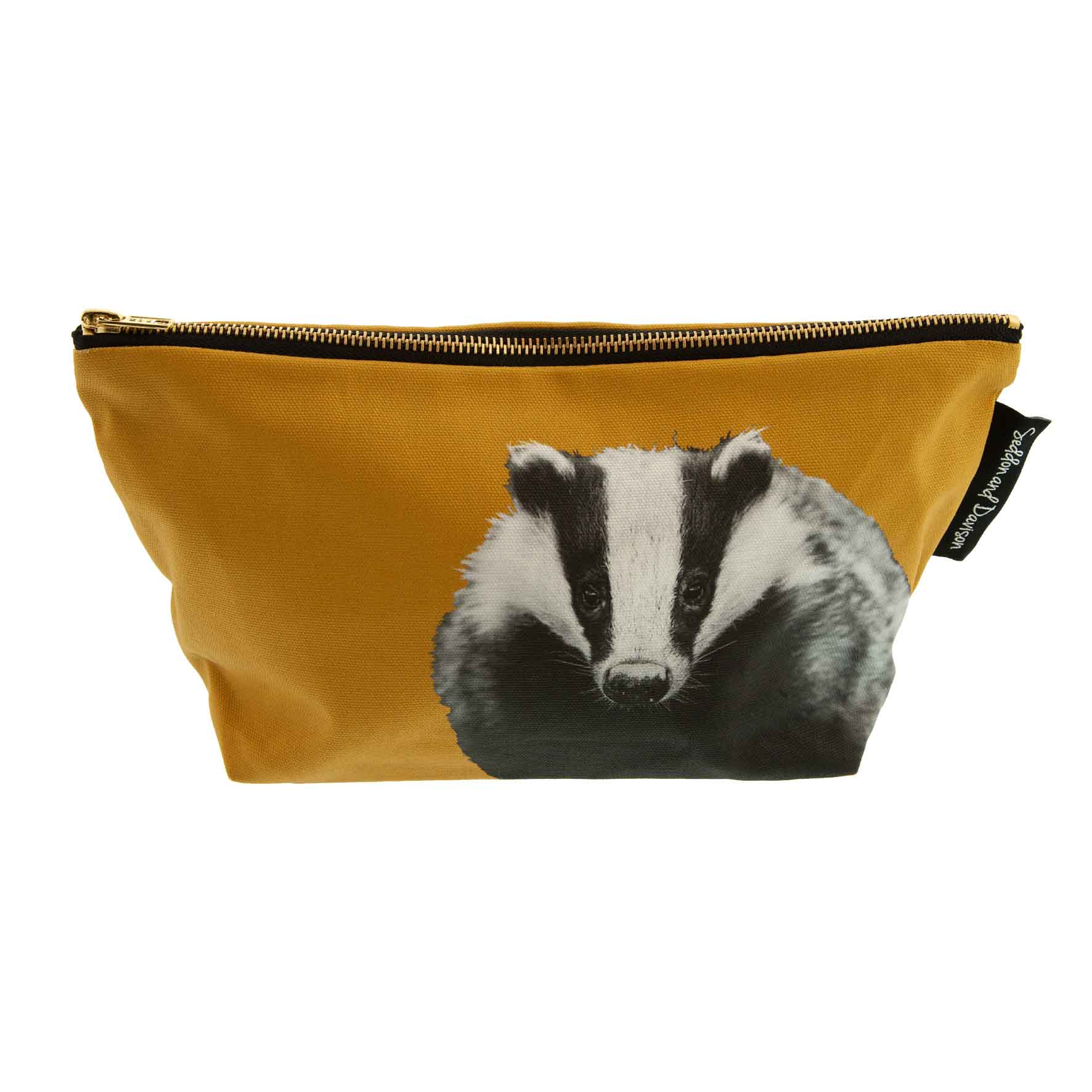 badger wash bag ochre