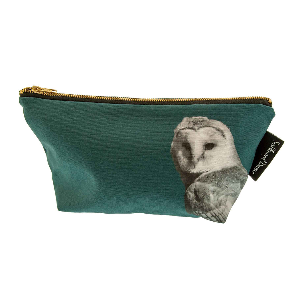 Barn Owl Wash Bag Teal Green
