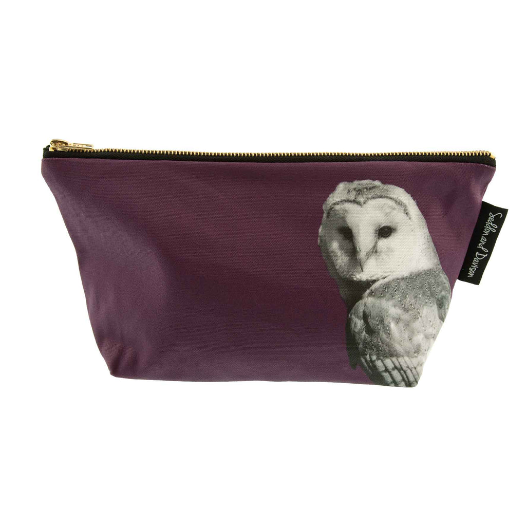 Barn Owl Wash Bag - Mulberry
