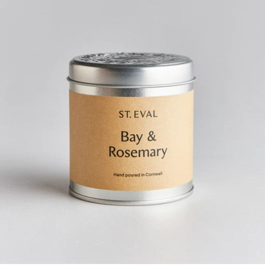 Bay and Rosemary Scented Tin Candle - St Eval