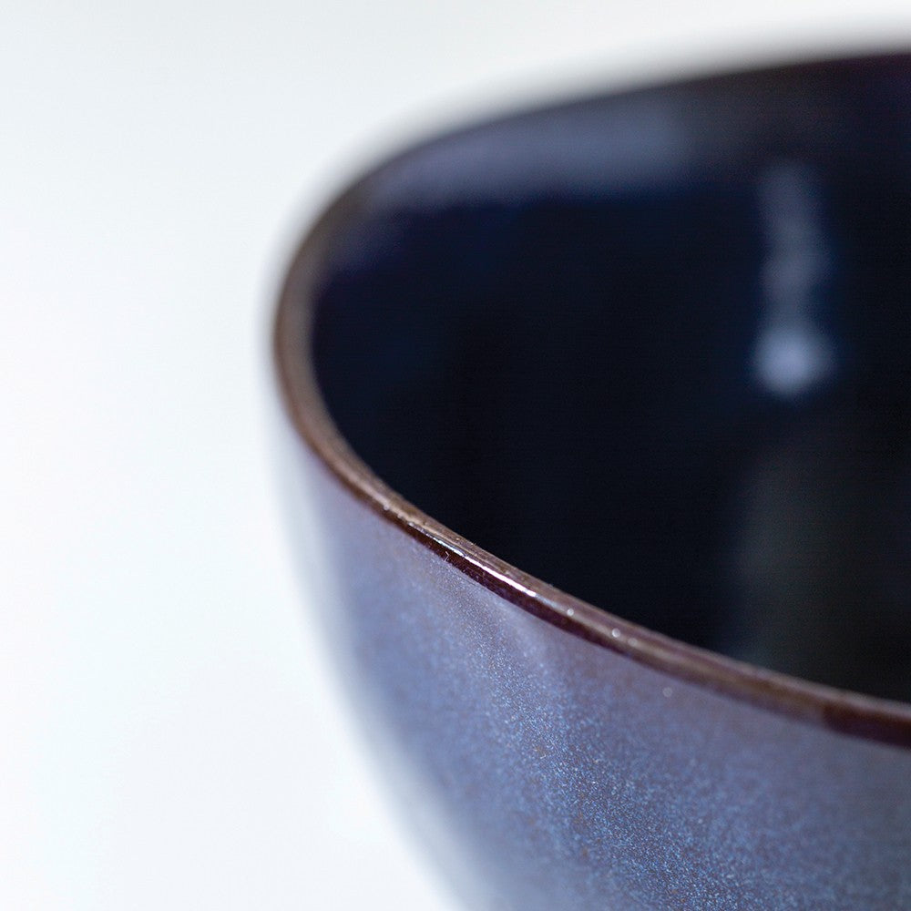 Ceramic Bowl Inky Blue Close Up