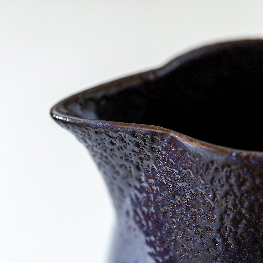 Ceramic Jug Inky Blue Close Up