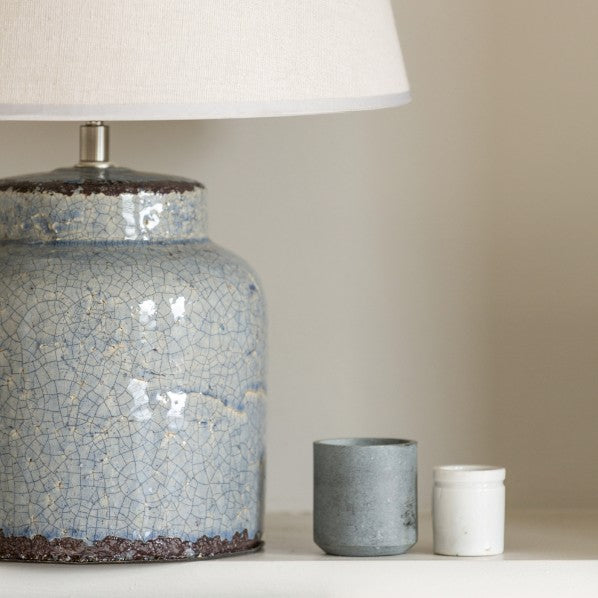 Ceramic lamp blue