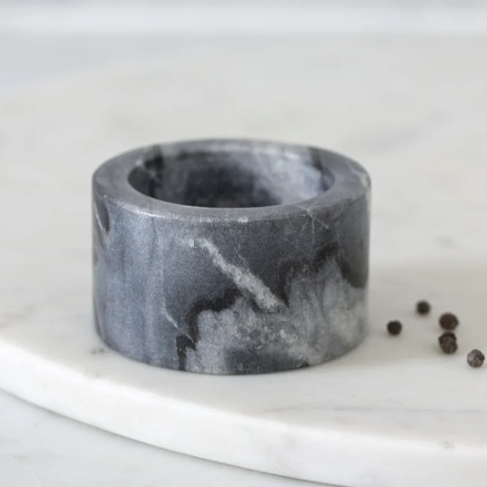 Charcoal Marble Salt Cellar