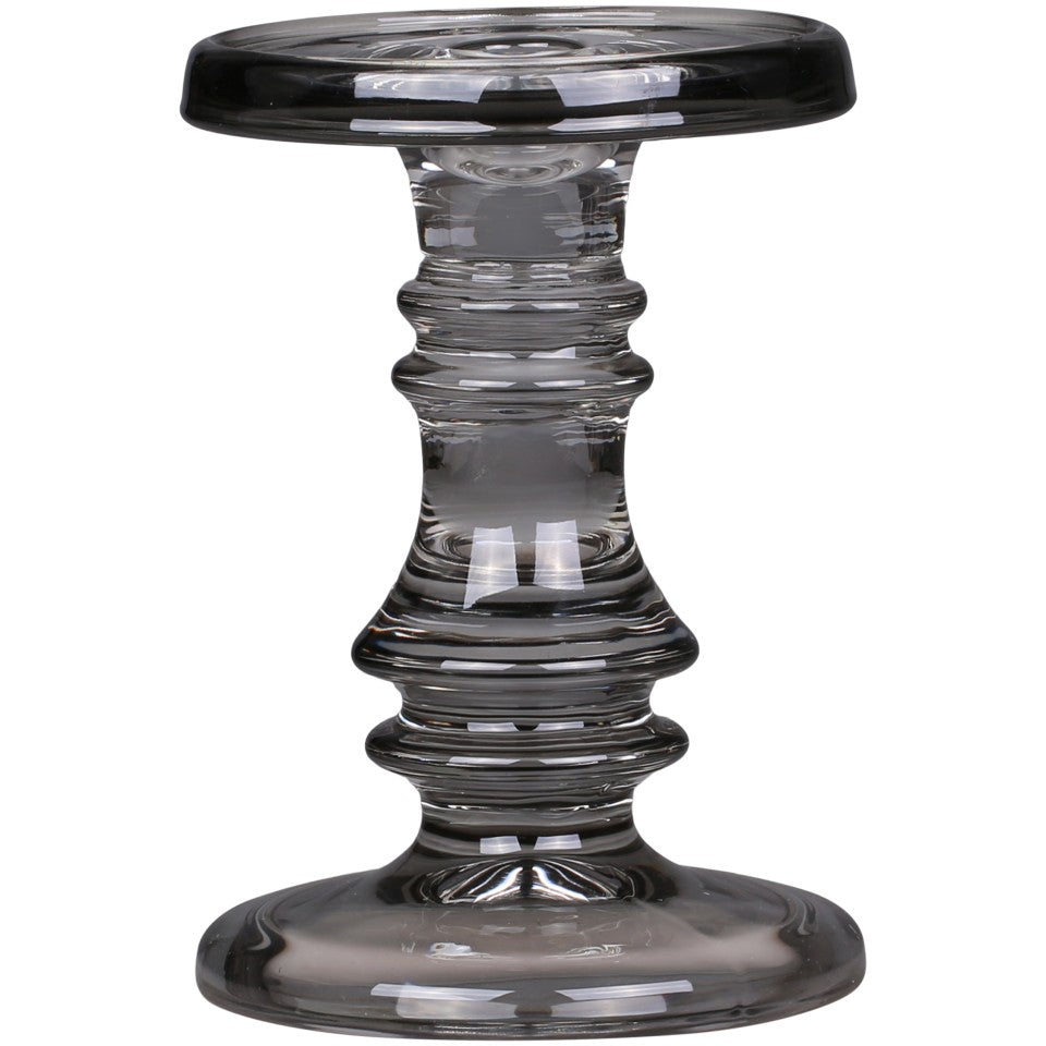 Large coal glass candlestick