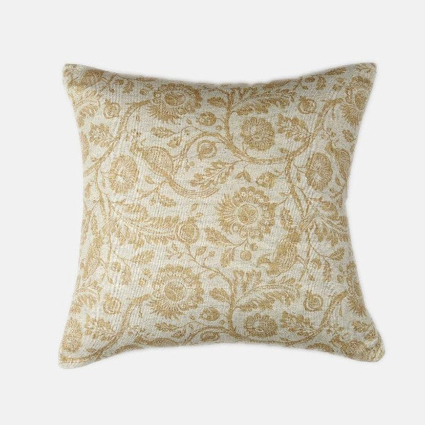 Countryside Mustard Linen Cushion